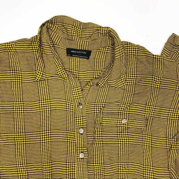 Urban Outfitters Plaid Jumpsuit Yellow Black S - Picture 5 of 6